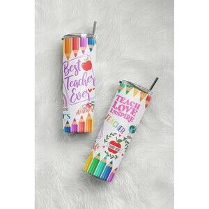 Best Teacher Ever 20oz Skinny Tumbler